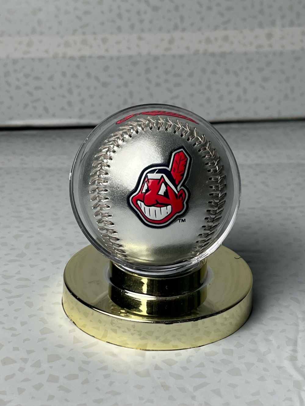 Vintage Cleveland Indians Embossed Souvenir Baseball Ball Chief Wahoo